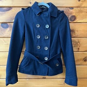 H&M Dark Blue Peacoat for Women